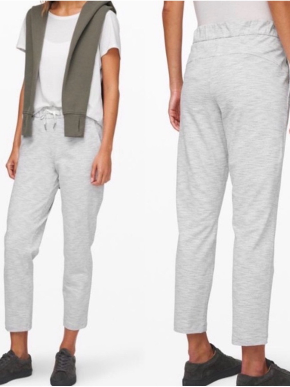Lululemon on the fly cropped grey pant